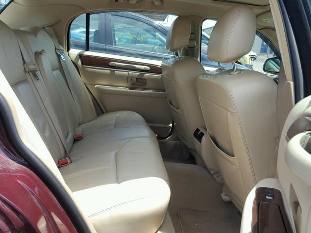 1LNHM82W66Y647838 - 2006 LINCOLN TOWN CAR S BURGUNDY photo 6