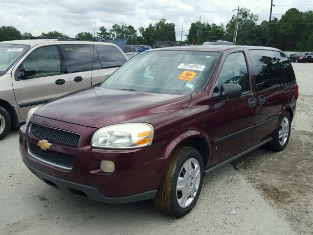 1GNDU23W28D172043 - 2008 CHEVROLET UPLANDER L MAROON photo 2