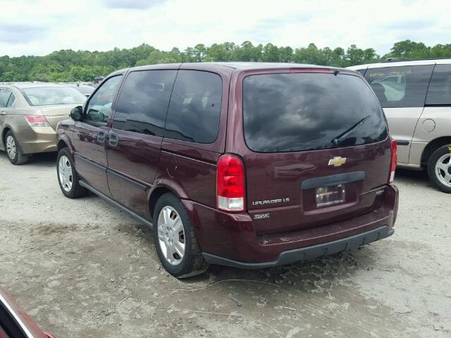 1GNDU23W28D172043 - 2008 CHEVROLET UPLANDER L MAROON photo 3