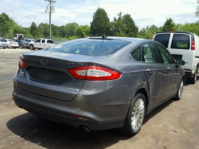 3FA6P0UU1ER190133 - 2014 FORD FUSION S H CHARCOAL photo 4