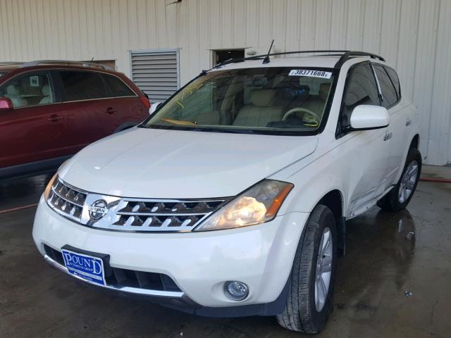 JN8AZ08T96W419399 - 2006 NISSAN MURANO WHITE photo 2