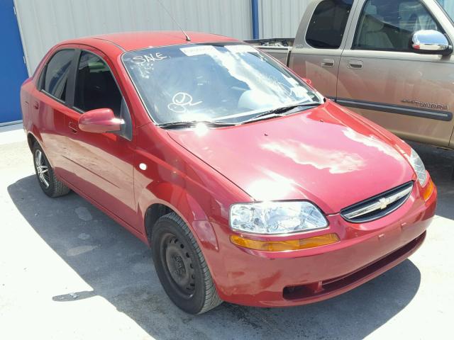 KL1TD52655B314021 - 2005 CHEVROLET AVEO BASE Rouge photo 1