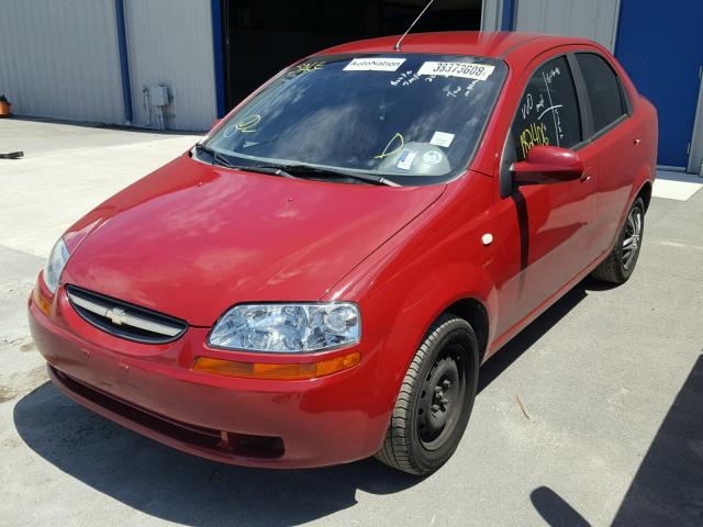 KL1TD52655B314021 - 2005 CHEVROLET AVEO BASE RED photo 2