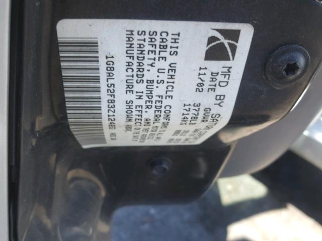 1G8AL52F83Z124652 - 2003 SATURN ION LEVEL SILVER photo 10