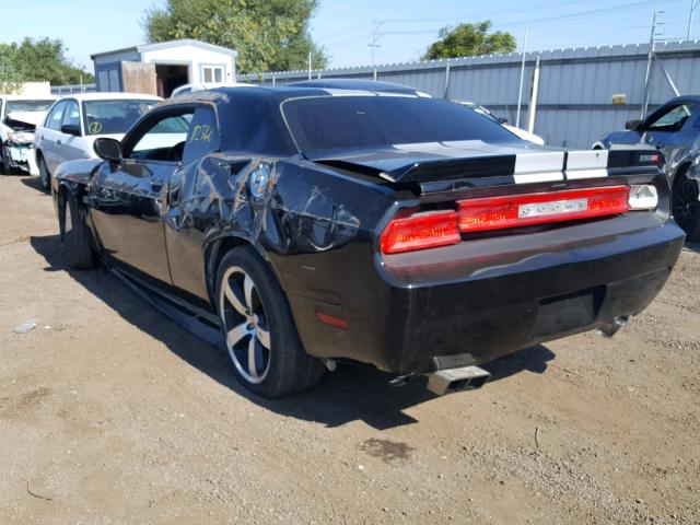 2B3CJ7DJXBH593257 - 2011 DODGE CHALLENGER BLACK photo 3