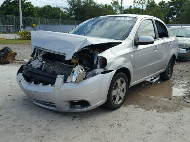 KL1TD56628B037312 - 2008 CHEVROLET AVEO GRAY photo 2