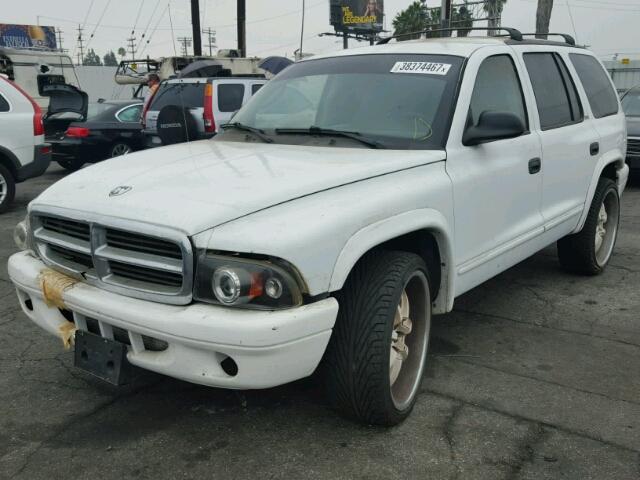 1B4HR48N12F142631 - 2002 DODGE DURANGO SL WHITE photo 2