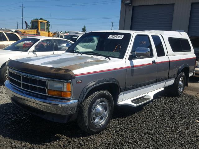 1B7GL23Y2SS186960 - 1995 DODGE DAKOTA WHITE photo 2