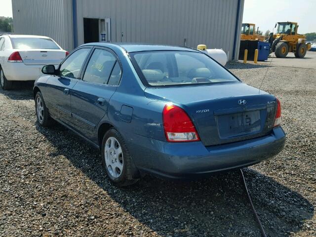 KMHDN45D42U262097 - 2002 HYUNDAI ELANTRA GL GREEN photo 3