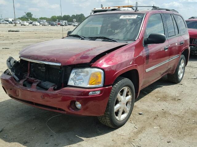 1GKDT13S272245140 - 2007 GMC ENVOY MAROON photo 2