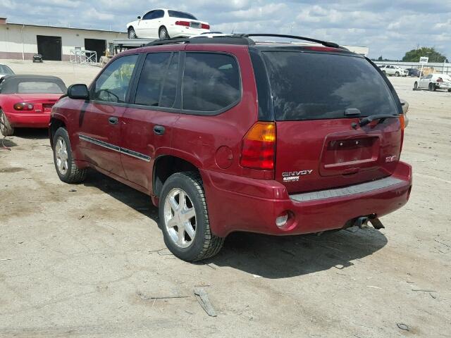 1GKDT13S272245140 - 2007 GMC ENVOY MAROON photo 3