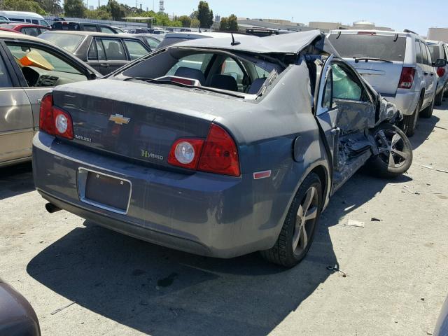 1G1ZF57519F133826 - 2009 CHEVROLET MALIBU HYB GRAY photo 4