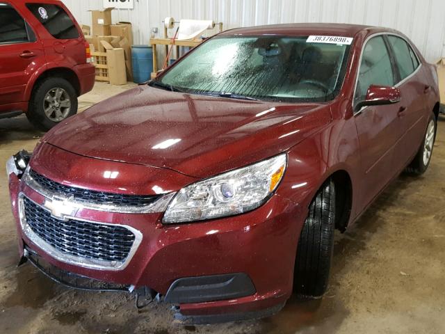 1G11C5SLXFF219305 - 2015 CHEVROLET MALIBU 1LT BURGUNDY photo 2