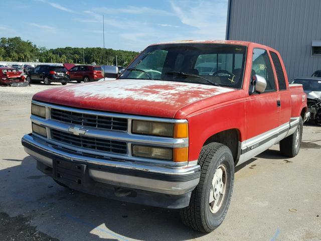 2GCEK19K1R1181900 - 1994 CHEVROLET GMT-400 K1 RED photo 2