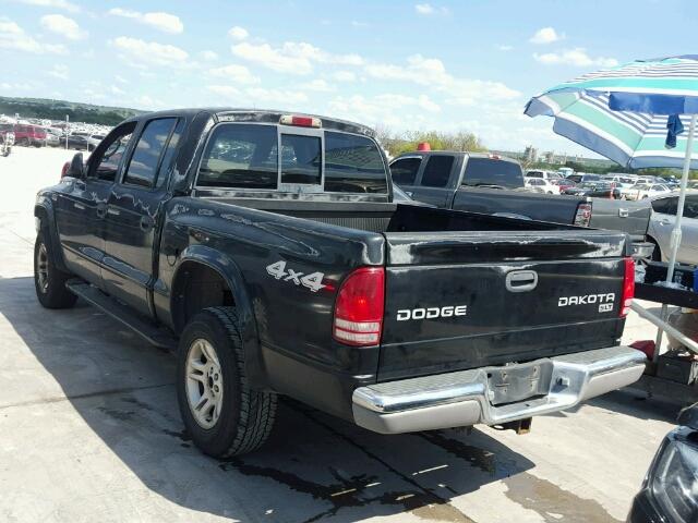 1D7HG48N53S115200 - 2003 DODGE DAKOTA QUA BLACK photo 3