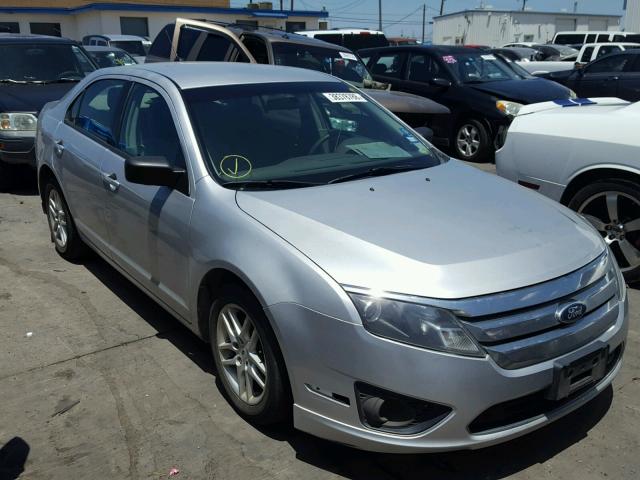 3FAHP0GA8CR395648 - 2012 FORD FUSION S SILVER photo 1