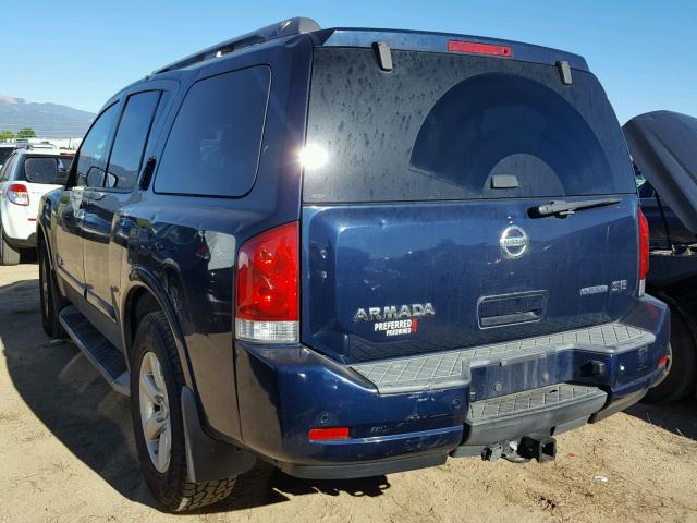 5N1BA08D18N631427 - 2008 NISSAN ARMADA SE BLUE photo 3