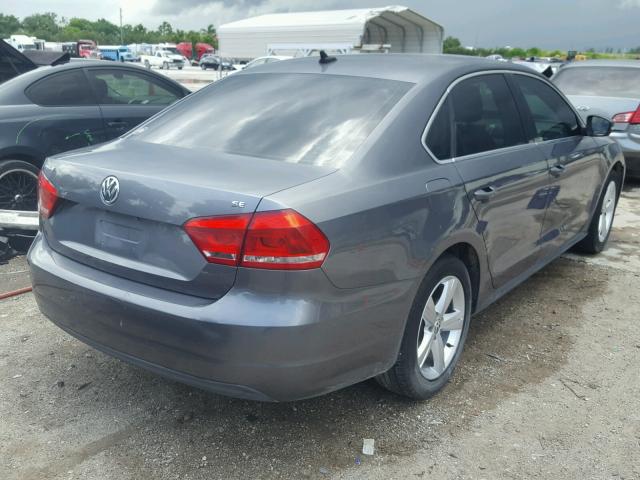 1VWBP7A39DC094757 - 2013 VOLKSWAGEN PASSAT SE GRAY photo 4