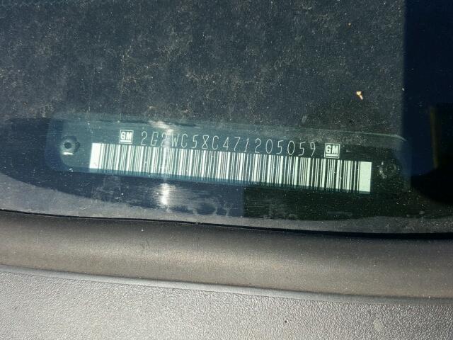 2G2WC58C471205059 - 2007 PONTIAC GRAND PRIX BLACK photo 10