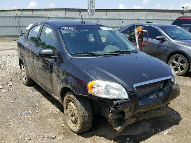 KL1TD56E79B600430 - 2009 CHEVROLET AVEO LS BLACK photo 1
