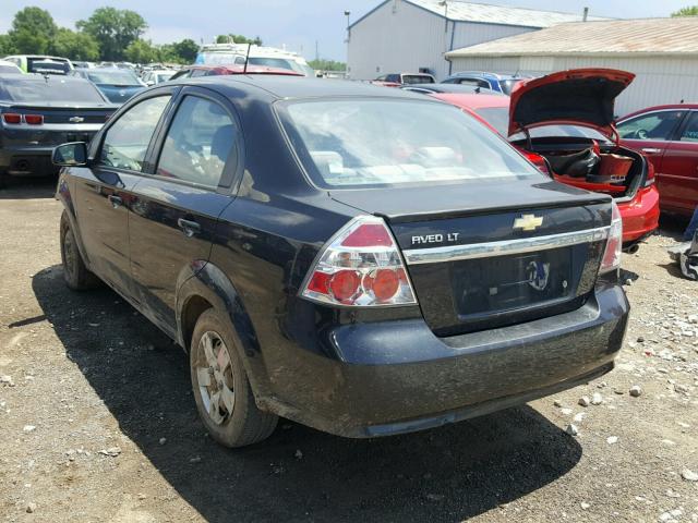 KL1TD56E79B600430 - 2009 CHEVROLET AVEO LS BLACK photo 3