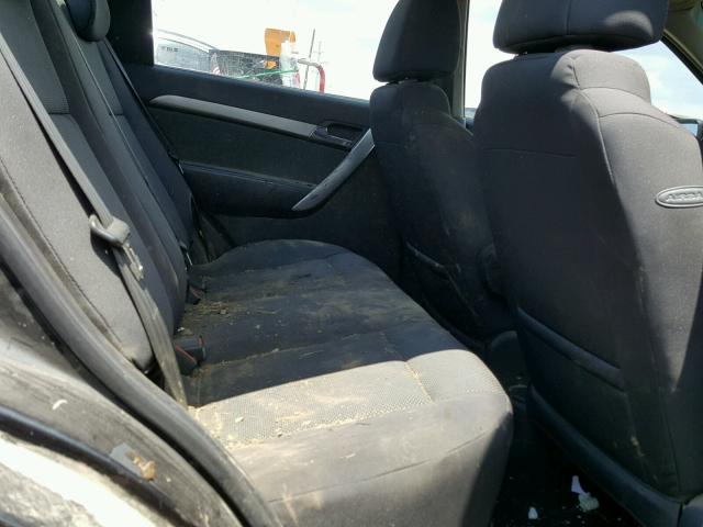 KL1TD56E79B600430 - 2009 CHEVROLET AVEO LS BLACK photo 6