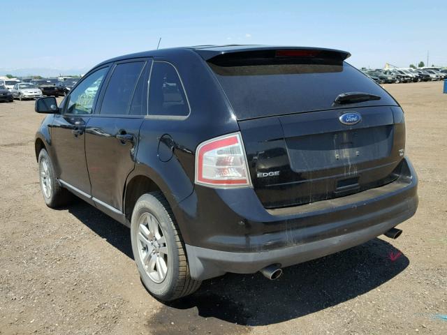 2FMDK48C48BA20405 - 2008 FORD EDGE SEL BLACK photo 3