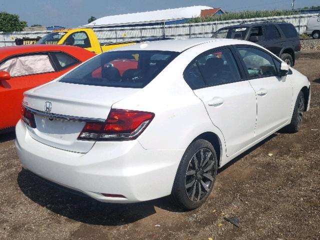 19XFB2F98EE049192 - 2014 HONDA CIVIC EXL WHITE photo 4