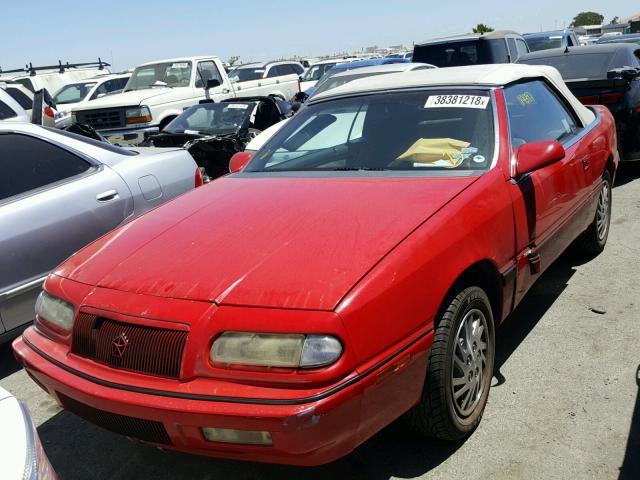 1C3EU4536RF196982 - 1994 CHRYSLER LEBARON BA RED photo 2