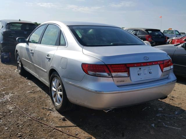 KMHFC46F77A199701 - 2007 HYUNDAI AZERA SE SILVER photo 3