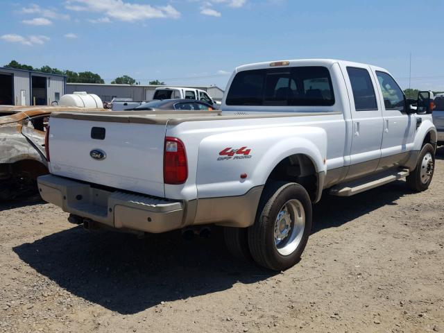 1FTXW43R48EB16881 - 2008 FORD F450 SUPER WHITE photo 4