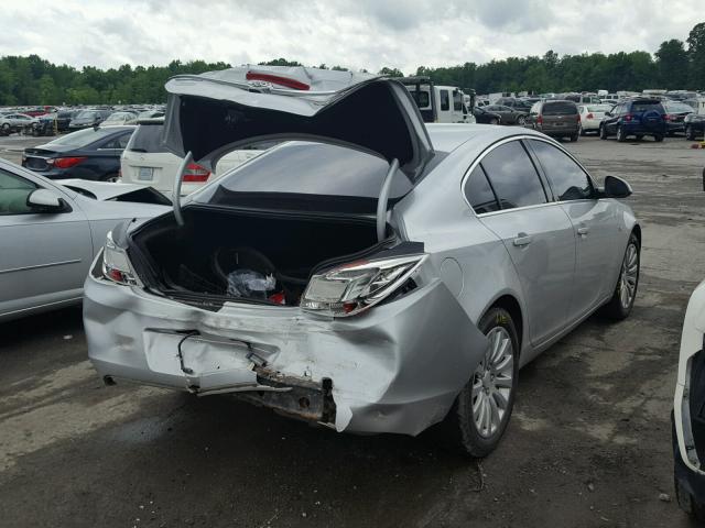 W04GP5EC3B1100496 - 2011 BUICK REGAL CXL SILVER photo 4