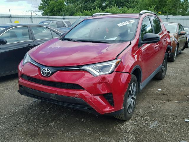 2T3BFREV6GW529720 - 2016 TOYOTA RAV4 LE RED photo 2