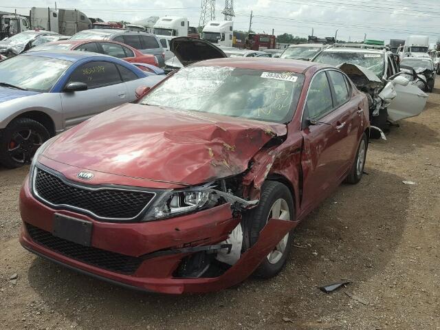 5XXGM4A78FG434096 - 2015 KIA OPTIMA LX MAROON photo 2