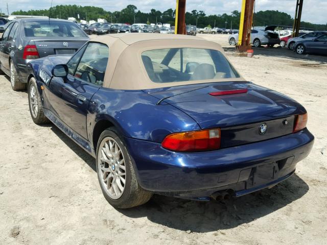 4USCJ332XVLC03621 - 1997 BMW Z3 2.8 BLUE photo 3