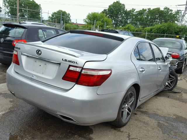 JTHGL46F775018841 - 2007 LEXUS LS 460L SILVER photo 4