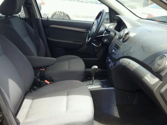 KL1TD56627B149493 - 2007 CHEVROLET AVEO BASE Մոխրագույն լուսանկար 5