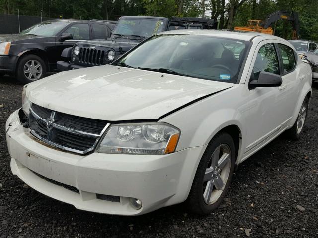 1B3LC56R88N640500 - 2008 DODGE AVENGER SX WHITE photo 2