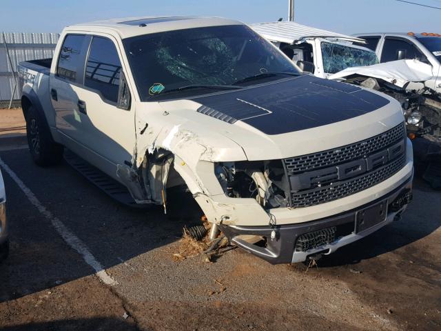 1FTFW1R62DFB95141 - 2013 FORD F150 SVT R CREAM photo 1