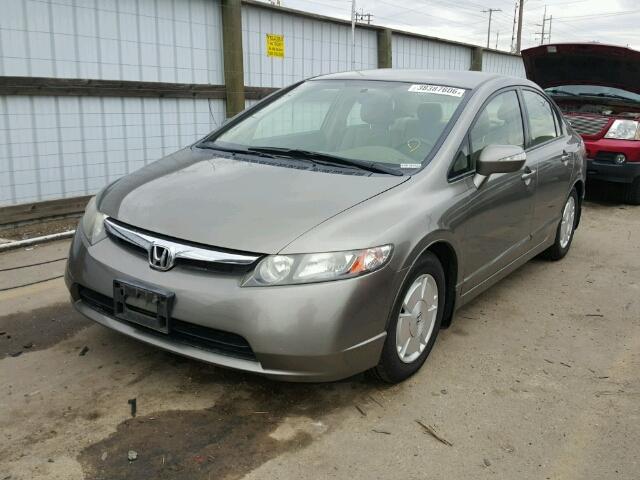 JHMFA36228S021495 - 2008 HONDA CIVIC HYBR GRAY photo 2