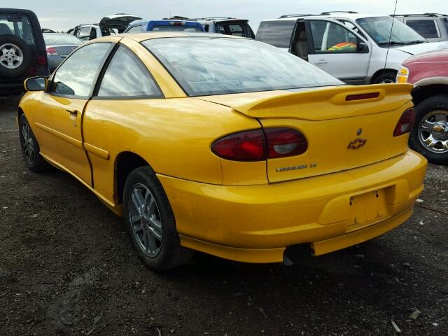 1G1JH12FX27317548 - 2002 CHEVROLET CAVALIER L YELLOW photo 3