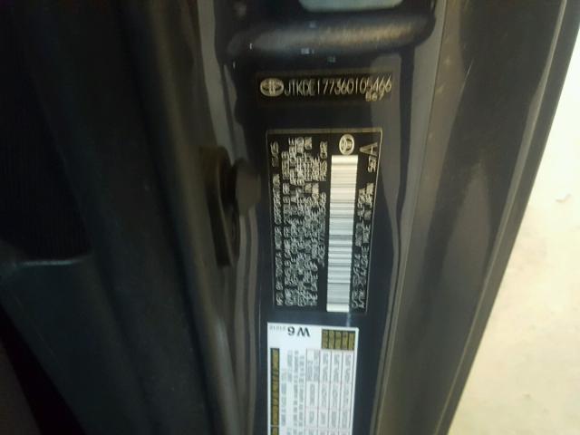 JTKDE177360105466 - 2006 TOYOTA SCION TC 灰色 照片 10