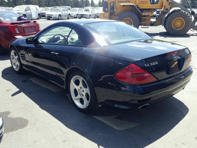 WDBSK75F93F033264 - 2003 MERCEDES-BENZ SL 500R BLACK photo 3