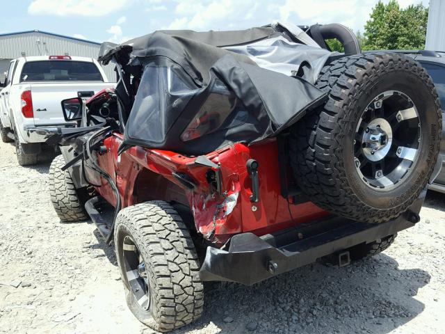 1J4FA24118L566663 - 2008 JEEP WRANGLER X RED photo 3