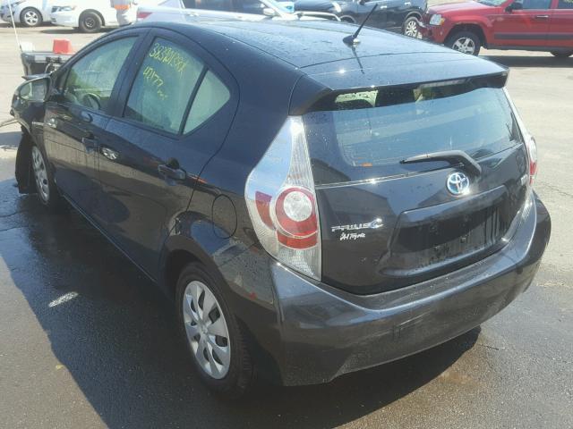 JTDKDTB30E1083906 - 2014 TOYOTA PRIUS C BLACK photo 3