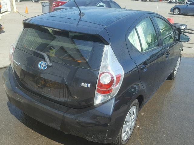 JTDKDTB30E1083906 - 2014 TOYOTA PRIUS C BLACK photo 4