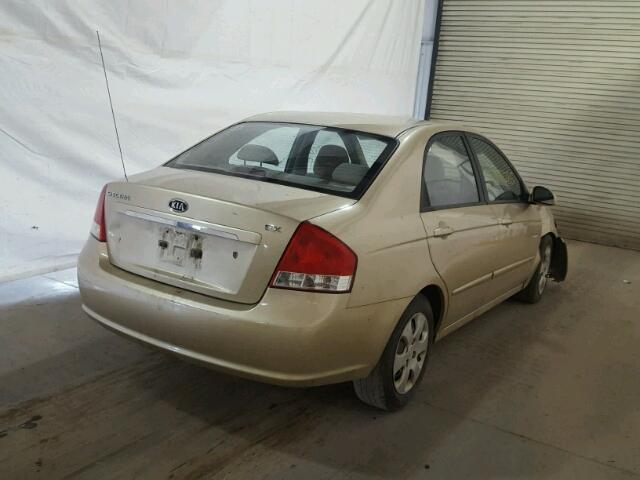 KNAFE222595664605 - 2009 KIA SPECTRA EX TAN photo 4