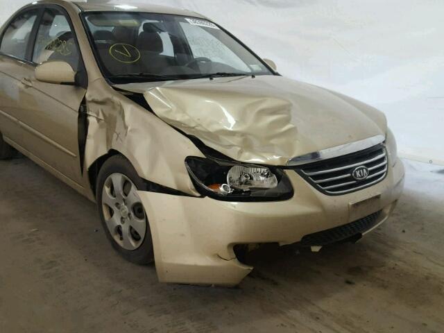 KNAFE222595664605 - 2009 KIA SPECTRA EX TAN photo 9