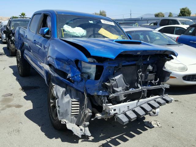 3TMCZ5ANXGM005191 - 2016 TOYOTA TACOMA DOU BLUE photo 1