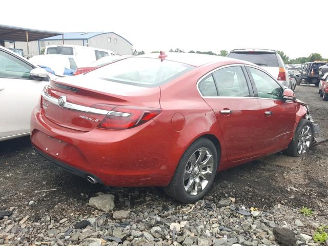 2G4GN5EX8E9273330 - 2014 BUICK REGAL PREM RED photo 4